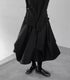 Layered Draped Midi Skirt